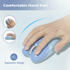 Cute Wireless Mouse, 2.4G Silent Portable Cordless Mouse with USB Receiver, 3 Adjustable DPI, Computer Mobile Optical Mice for Laptop, PC, Mac, Notebook, Chromebook - Blue Colorful